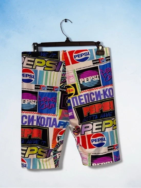 Forever21 Pepsi Biker Shorts Medium Excellent Condition - Picture 3 of 6